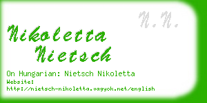 nikoletta nietsch business card